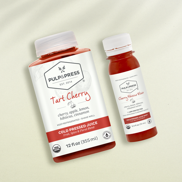 Sleep Support Duo: Tart Cherry Juice & Cherry Hibiscus Elixir